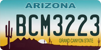 AZ license plate BCM3223