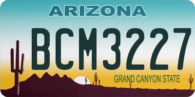 AZ license plate BCM3227