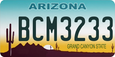 AZ license plate BCM3233