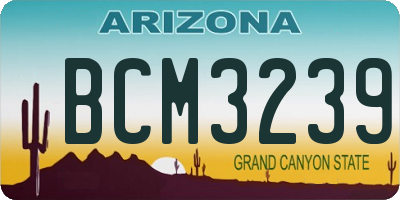 AZ license plate BCM3239