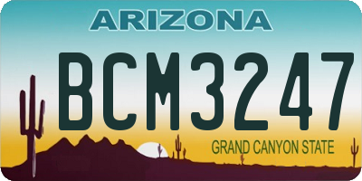 AZ license plate BCM3247