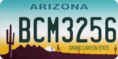 AZ license plate BCM3256