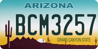 AZ license plate BCM3257