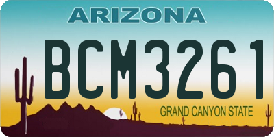 AZ license plate BCM3261