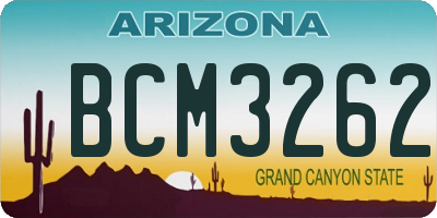 AZ license plate BCM3262