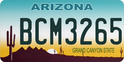 AZ license plate BCM3265