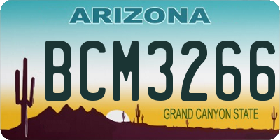 AZ license plate BCM3266