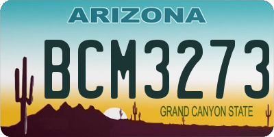 AZ license plate BCM3273