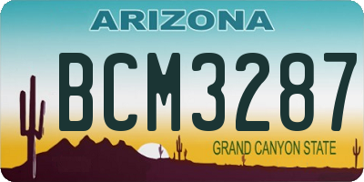 AZ license plate BCM3287