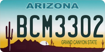 AZ license plate BCM3302