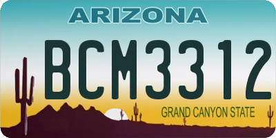 AZ license plate BCM3312