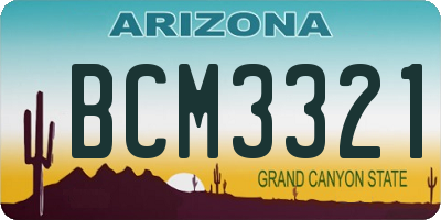 AZ license plate BCM3321