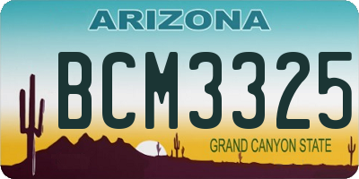 AZ license plate BCM3325