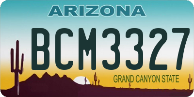 AZ license plate BCM3327