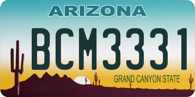 AZ license plate BCM3331