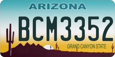 AZ license plate BCM3352