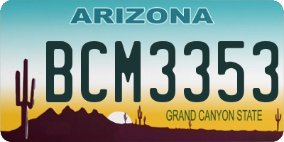 AZ license plate BCM3353