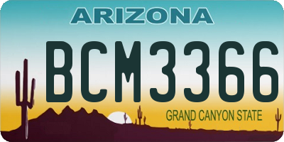 AZ license plate BCM3366