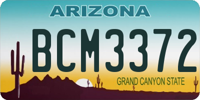 AZ license plate BCM3372