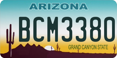 AZ license plate BCM3380