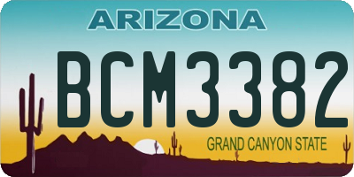 AZ license plate BCM3382