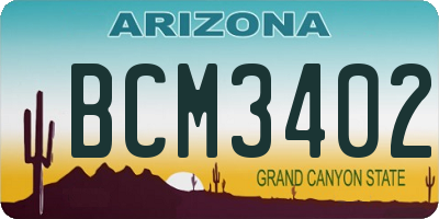 AZ license plate BCM3402