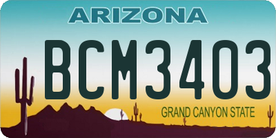 AZ license plate BCM3403