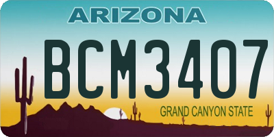 AZ license plate BCM3407