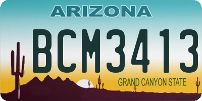 AZ license plate BCM3413