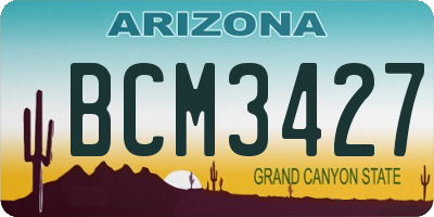 AZ license plate BCM3427