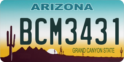 AZ license plate BCM3431