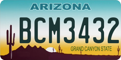 AZ license plate BCM3432