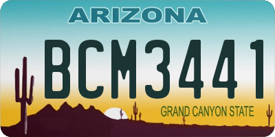 AZ license plate BCM3441