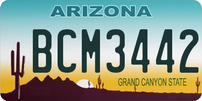 AZ license plate BCM3442