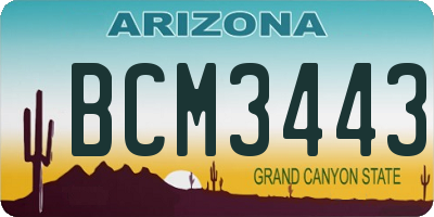 AZ license plate BCM3443