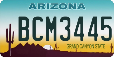 AZ license plate BCM3445