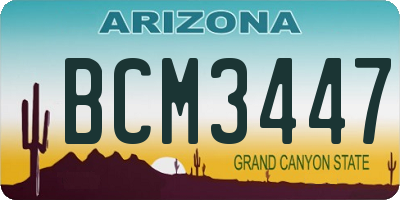 AZ license plate BCM3447