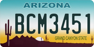 AZ license plate BCM3451