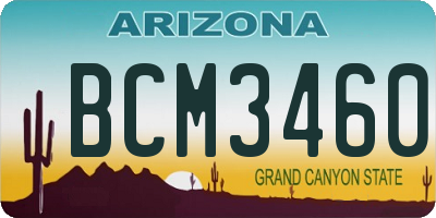 AZ license plate BCM3460