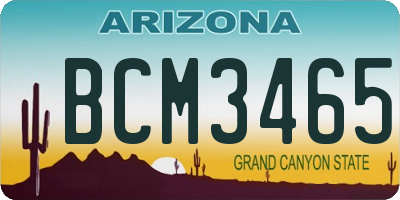 AZ license plate BCM3465