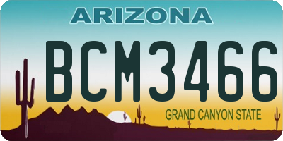 AZ license plate BCM3466