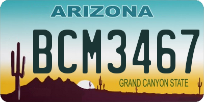 AZ license plate BCM3467