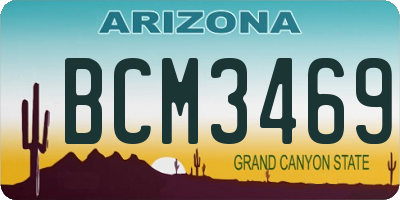 AZ license plate BCM3469