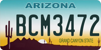 AZ license plate BCM3472