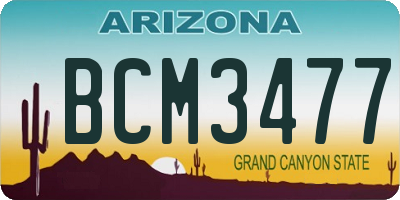 AZ license plate BCM3477