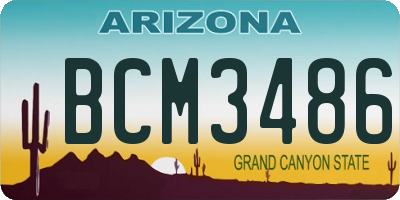 AZ license plate BCM3486