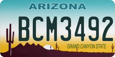 AZ license plate BCM3492