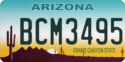 AZ license plate BCM3495