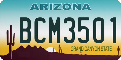 AZ license plate BCM3501