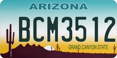 AZ license plate BCM3512